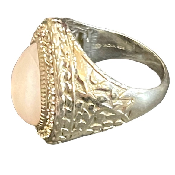 Stunning designer DP 925 sterling Moonstone fancy heavy handmade ring - Picture 10 of 11